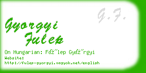 gyorgyi fulep business card